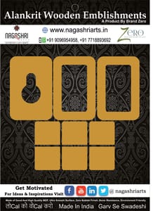 Brand Zero MDF Hooks Design 1 - Size 1 Inches Height