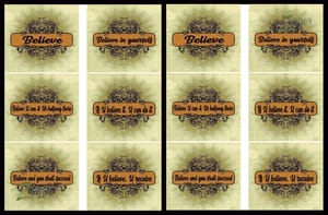 Brand Zero Luxury Speciality Decoupage Paper - Believe Quotes 1 Tiles