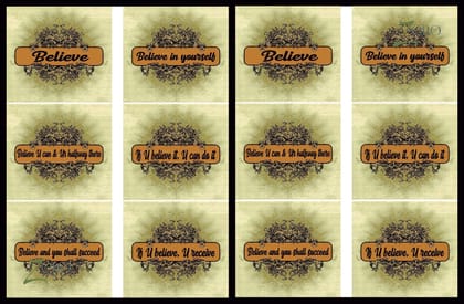 Brand Zero Luxury Speciality Decoupage Paper - Believe Quotes 1 Tiles
