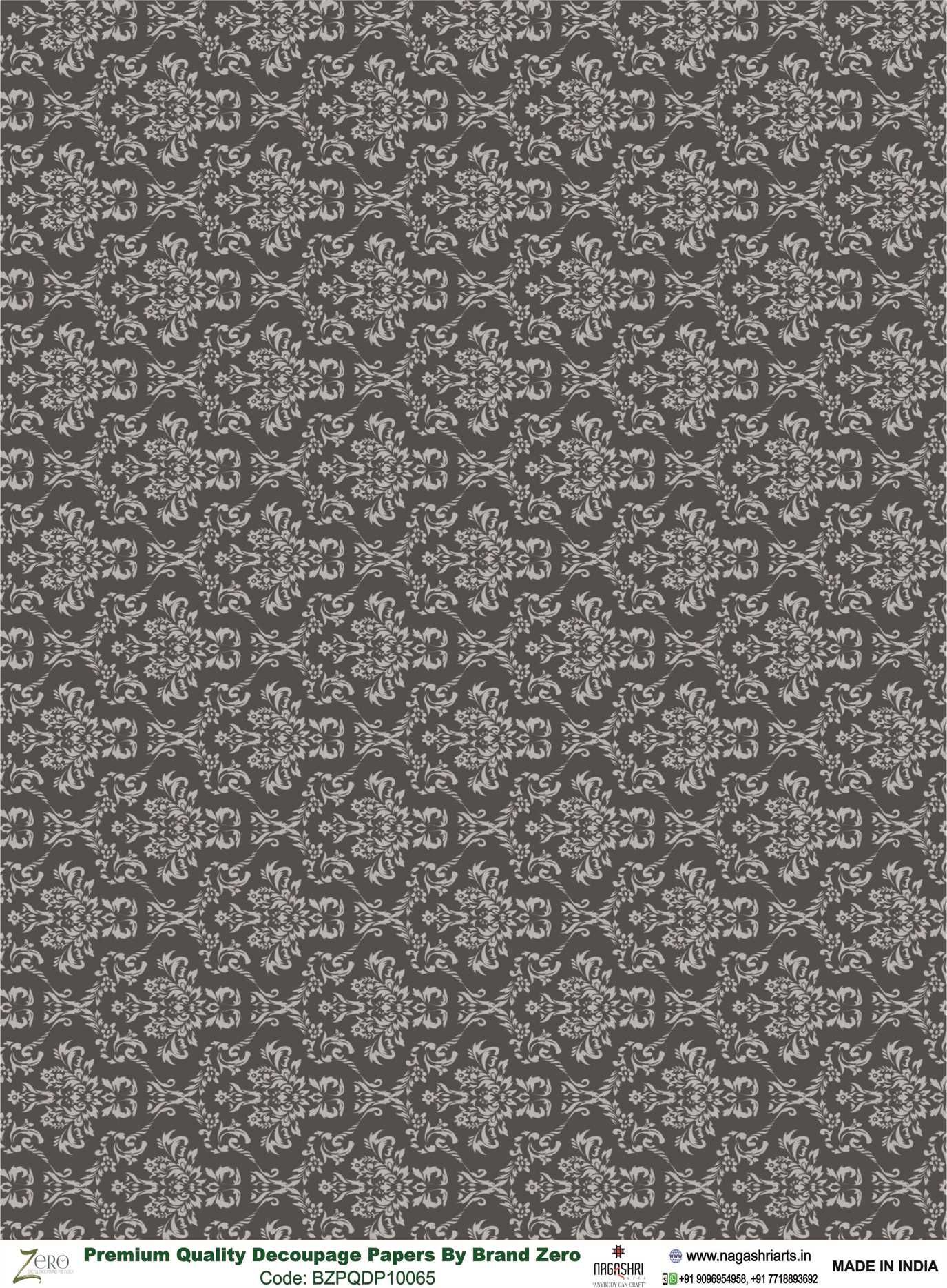 Brand Zero Premium Quality Decoupage Paper Pack of Two - Design Code: BZPQDP10065