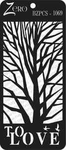 Brand Zero Pratibimb Craft Stencil - Code: BZPCS-1069 - Select Your Preferred Size