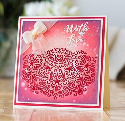 Brand Zero Die - Envelope Decorator Lace Frame Metal Cutting Die 14.0 x 10.2 CM