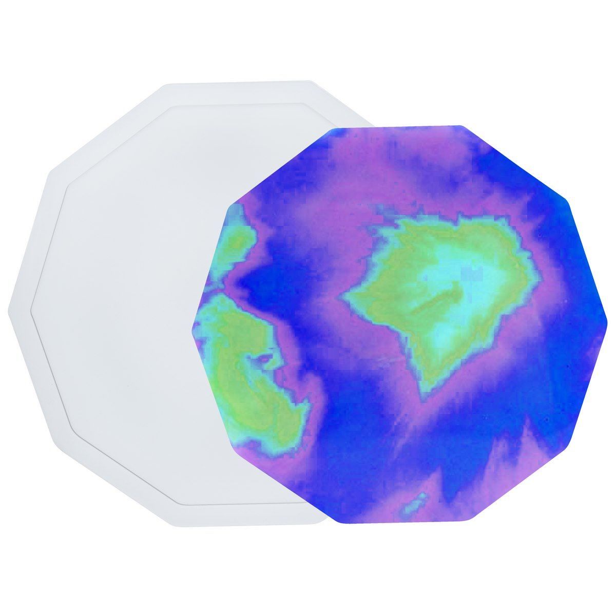 Brand Zero Resin Silicone Mould - Decagon coaster mould