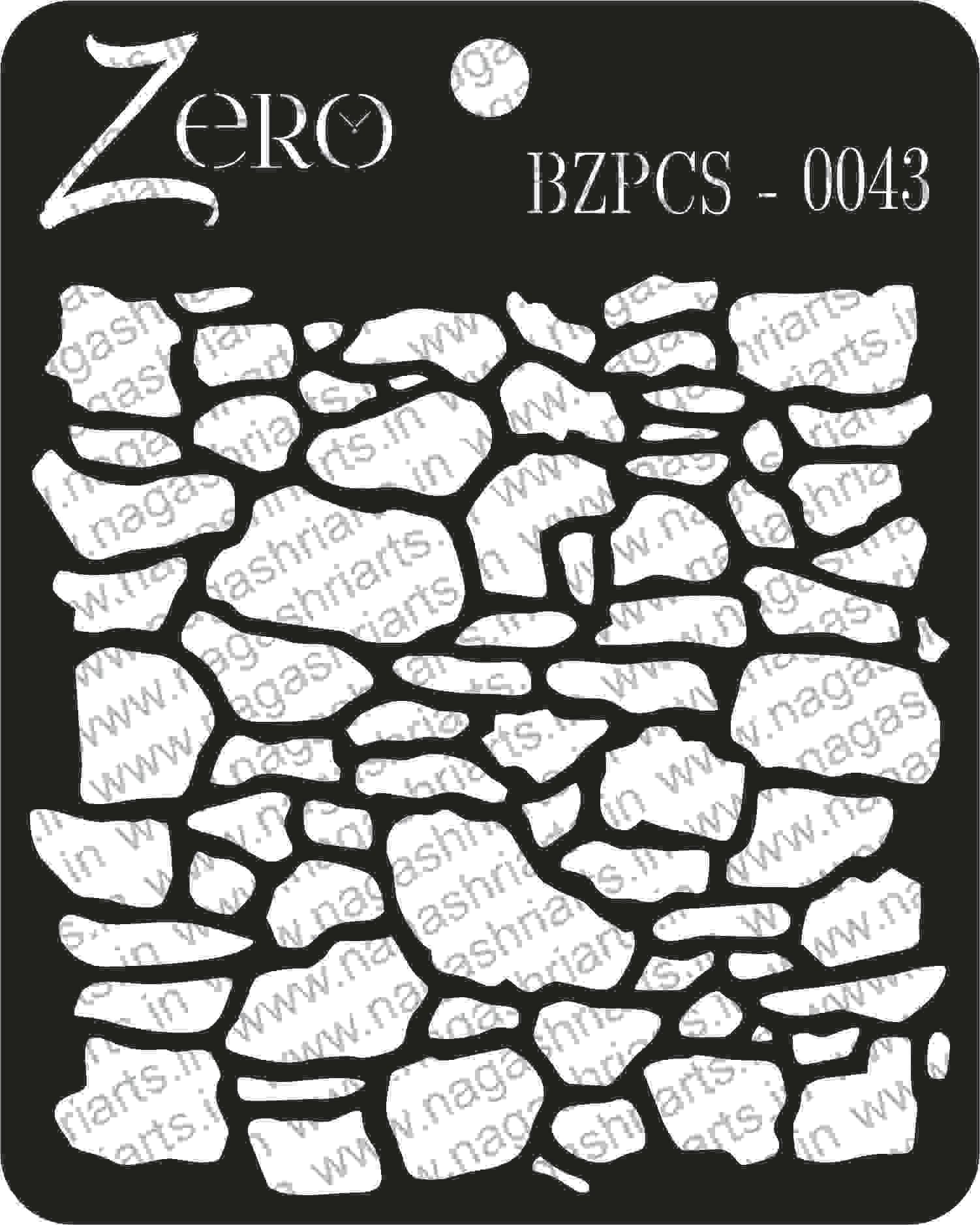 Brand Zero Pratibimb Craft Stencil - Code: BZPCS-0043 - Rock Wall Background Stencil