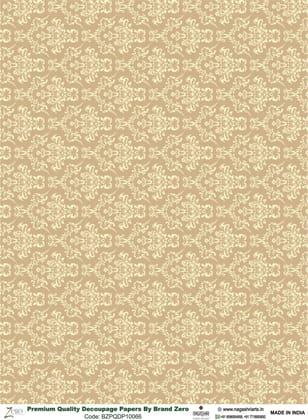 Brand Zero Premium Quality Decoupage Paper Pack of Two - Design Code: BZPQDP10066