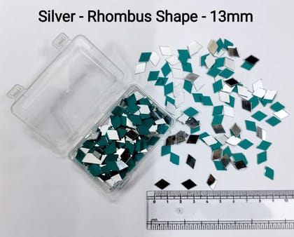 Silver Mirror Cutouts for Lippan Art - Rhombus Shape - 13mm - Select Your Quantity Silver Mirror Cutouts for Lippan Art - Rhombus Shape - 13mm - Select Your Quantity