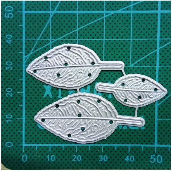 Brand Zero Die - 3pcs Leaves edge Metal Cutting Die 5.4 * 3.8 cm