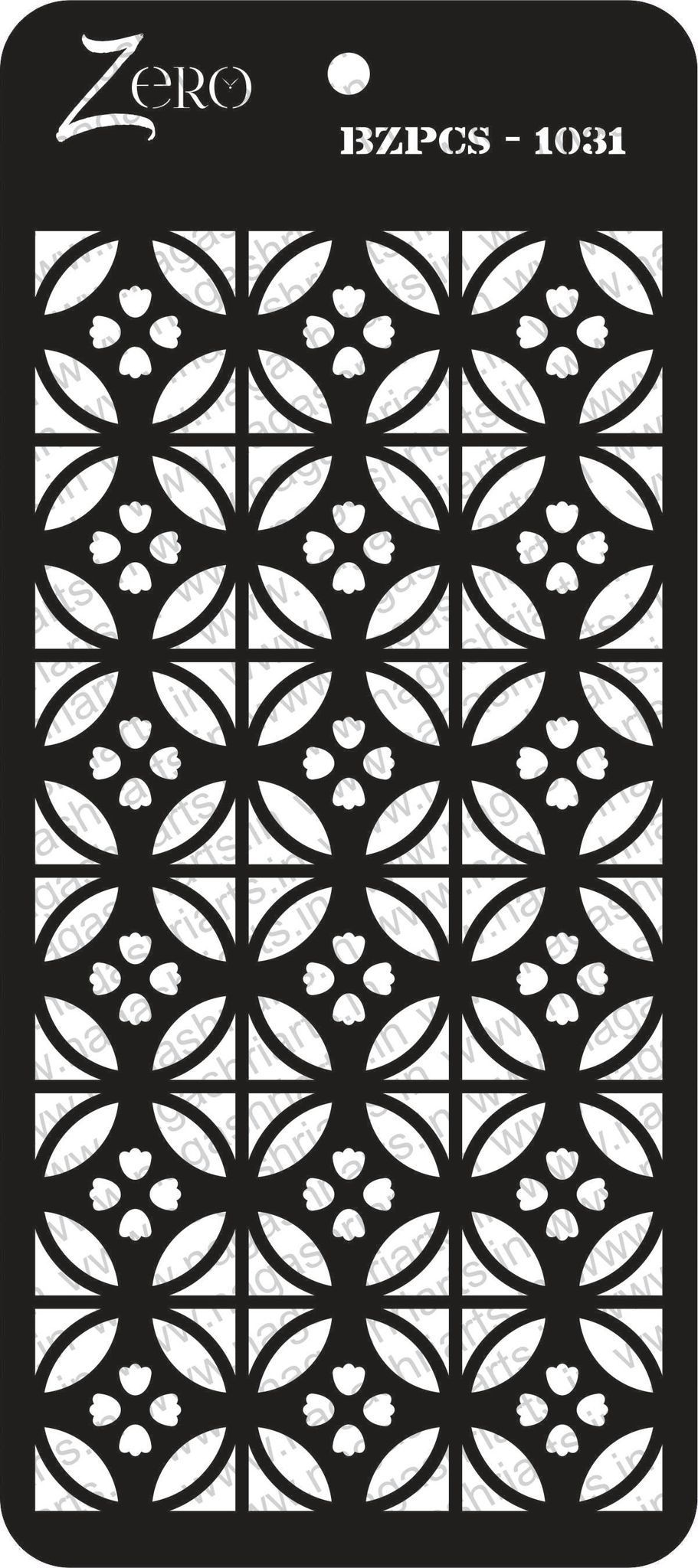 Brand Zero Pratibimb Craft Stencil - Select Your Preferred Size - Code: BZPCS-1031