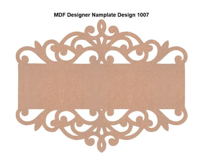 Brand Zero MDF Designer Name Plate Base - Design 1007 - Select Your Preference Of Size & Thickness