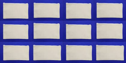 Canvas Pencil Pouch Set of 12 Pcs