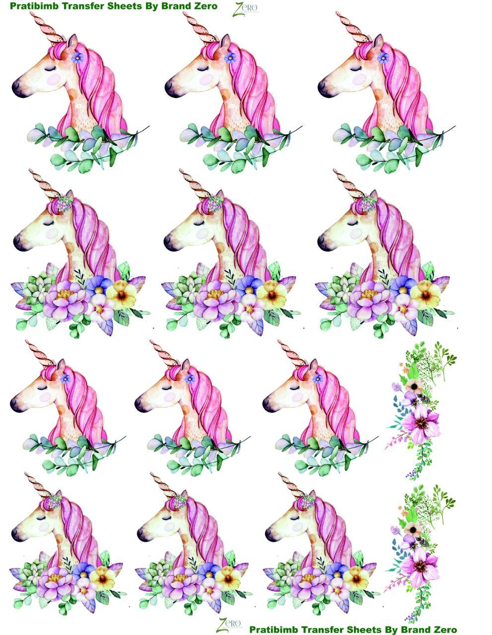 Brand Zero Pratibimb Transfer Sheets - Angels's Unicorn
