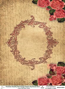 Brand Zero Premium Quality Decoupage Paper Pack of Two - Design Code: BZPQDP10202