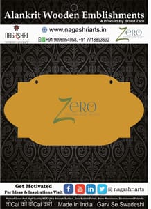 Brand Zero MDF Designer Name Plate BZDNP007