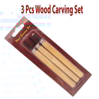 3 Pieces Wood Carving Set