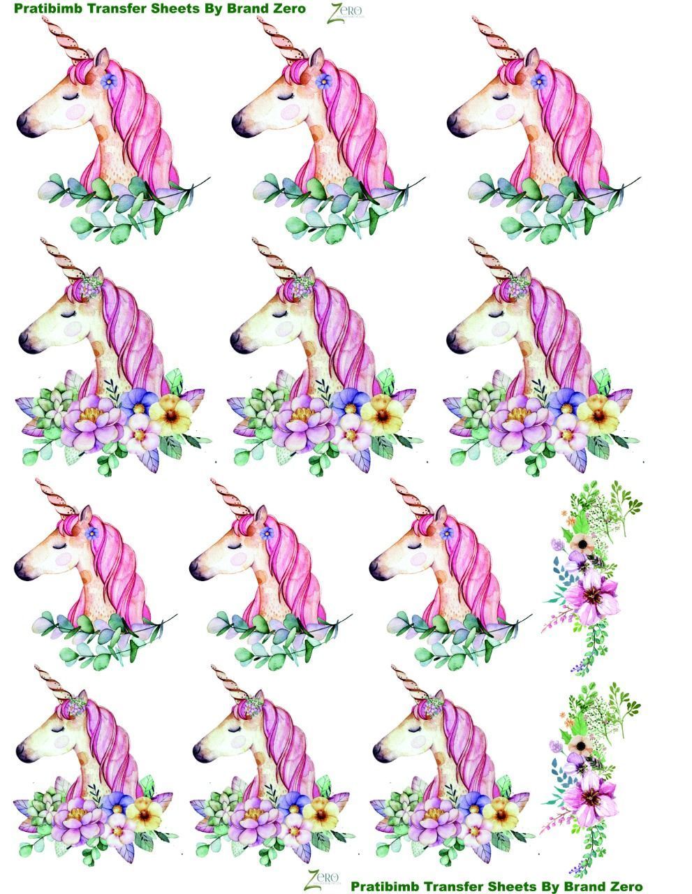 Brand Zero Pratibimb Transfer Sheets - Angels's Unicorn