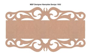 Brand Zero MDF Designer Name Plate Base - Design 1002 - Select Your Preference Of Size & Thickness
