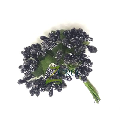 Bunch of 12 Pcs Two Tone Pollan - Black Color