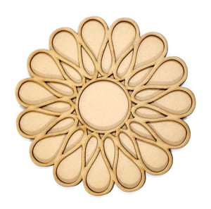 Brand Zero Double Layer MDF Rangoli Base - Design 1002 - Select Your Preference Of Size & Thickness