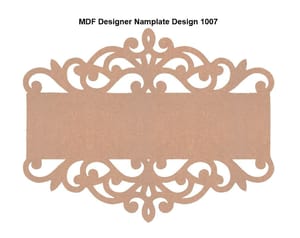 Brand Zero MDF Designer Name Plate Base - Design 1007 - Select Your Preference Of Size & Thickness