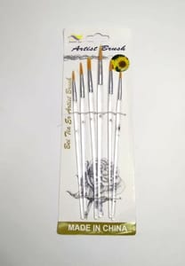 Round Artist Brush Set of 6 pcs