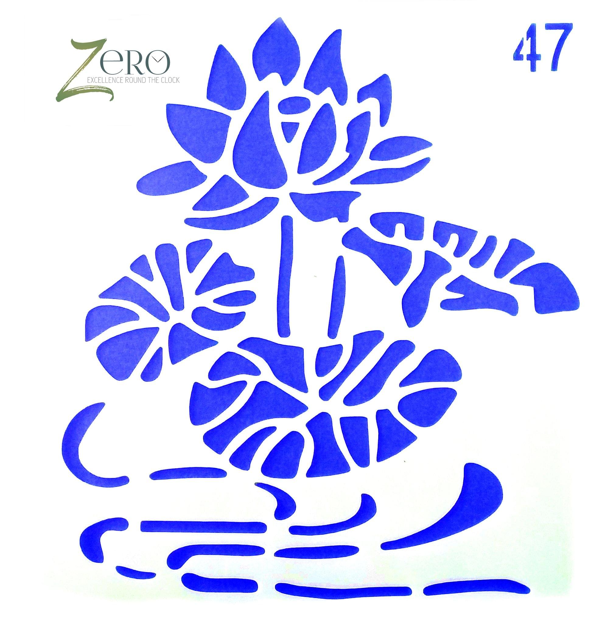 Imported Stencils- 5"*5"- Lotus Floral Graphic Design Background
