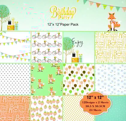 Birthday Party Paper Pack 12 by 12
