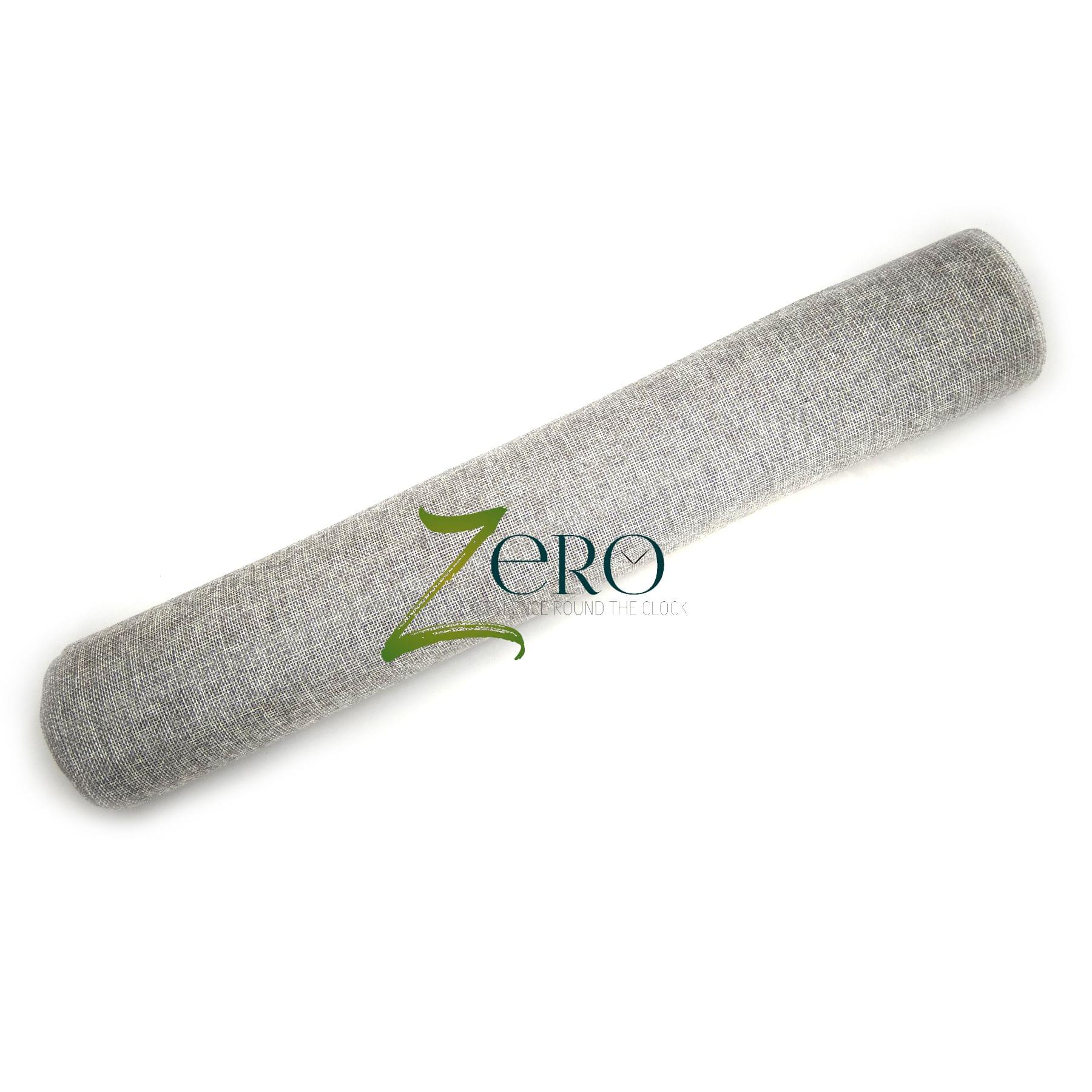 Natural Jute Burlap Mesh Fabric Sheet Roll - 19 Inches By 197 Inches - Fossil Color