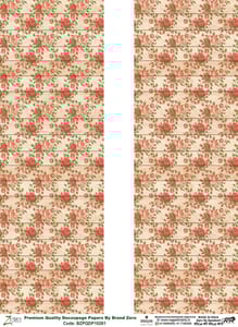 Brand Zero Premium Quality Decoupage Paper Pack of Two - Design Code: BZPQDP10261