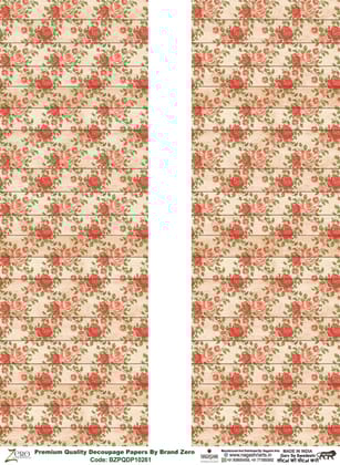 Brand Zero Premium Quality Decoupage Paper Pack of Two - Design Code: BZPQDP10261