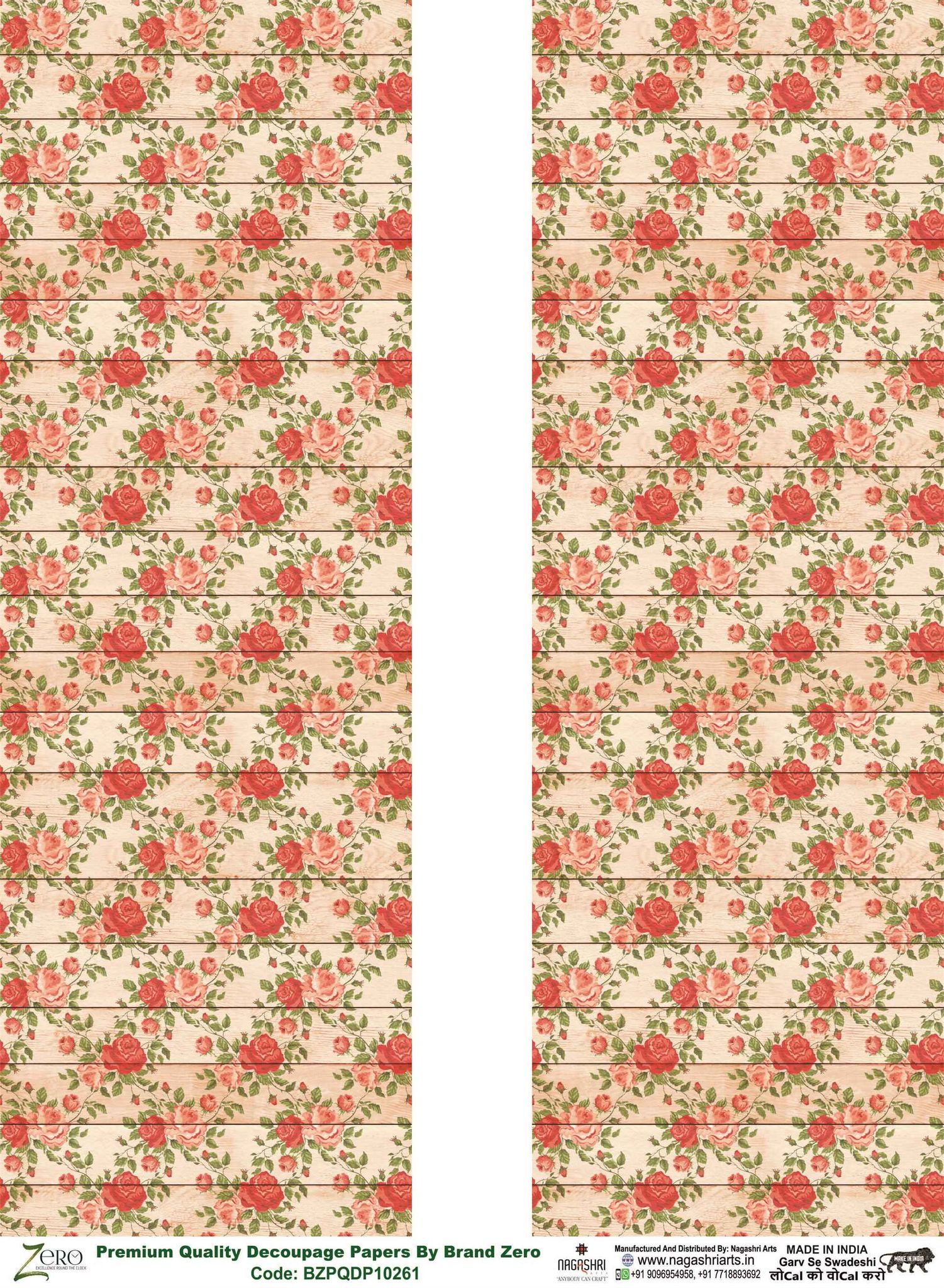 Brand Zero Premium Quality Decoupage Paper Pack of Two - Design Code: BZPQDP10261