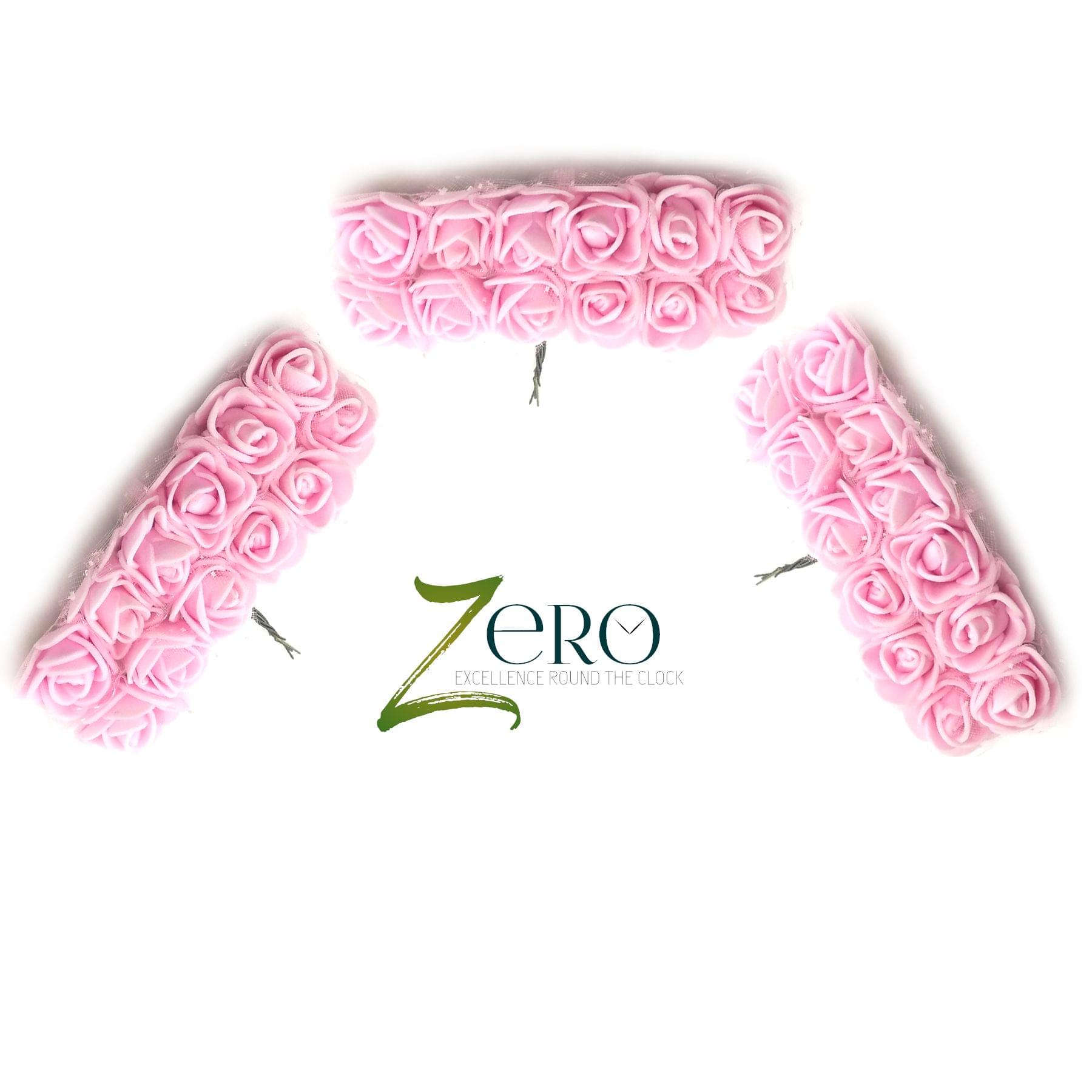 Bunch of 36 Pcs Hand Made Foam Flower Small - Light Pink Color