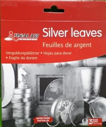 Ideal Art Silver Leaf /Foil Pack (25 Sheets) Ideal Art Silver Leaf /Foil Pack (25 Sheets)