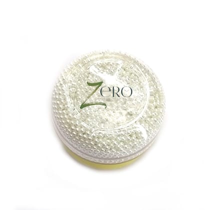 Brand Zero Micro Pearls 1.5 mm - Combo of Cantaloupe And White Color 20 Grams Each in Beautiful Jar
