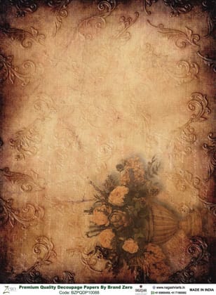 Brand Zero Premium Quality Decoupage Paper Pack of Two - Design Code: BZPQDP10088