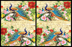 Brand Zero Luxury Speciality Decoupage Paper - Peacock Love