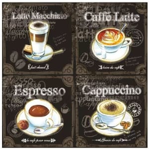 Decoupage Napkin / Tissue papers - Coffee Lovers