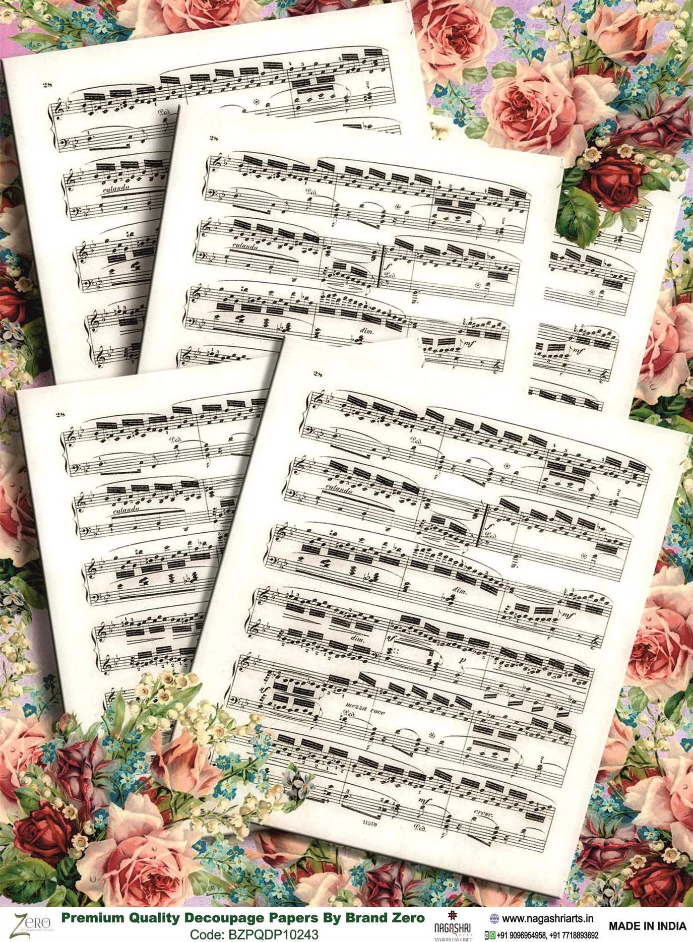 Brand Zero Premium Quality Decoupage Paper Pack of Two - Design Code: BZPQDP10243