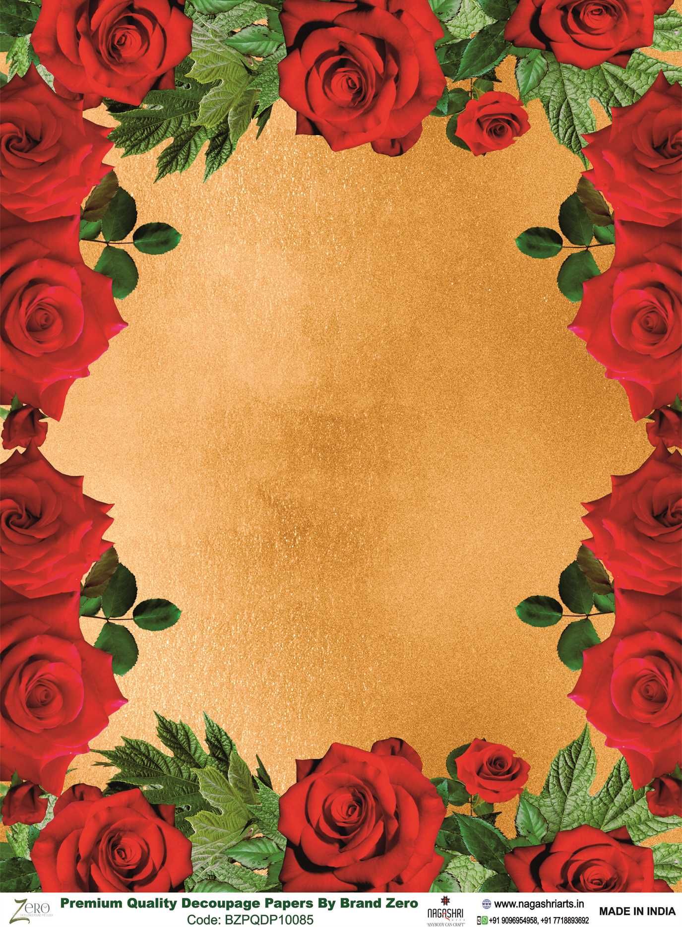 Brand Zero Premium Quality Decoupage Paper Pack of Two - Design Code: BZPQDP10085