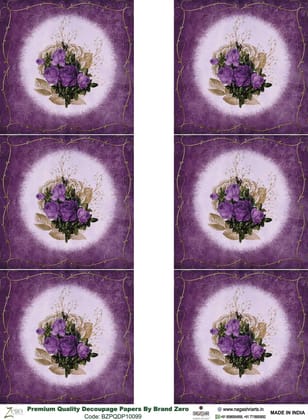 Brand Zero Premium Quality Decoupage Paper Pack of Two - Design Code: BZPQDP10099