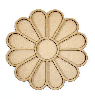 Brand Zero Double Layer MDF Rangoli Base - Design 1026 - Select Your Preference Of Size & Thickness