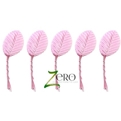 Bunch of 50 Pcs Hand Made Fabric Leaves - Light Pink Color Bunch of 50 Pcs Hand Made Fabric Leaves - Light Pink Color