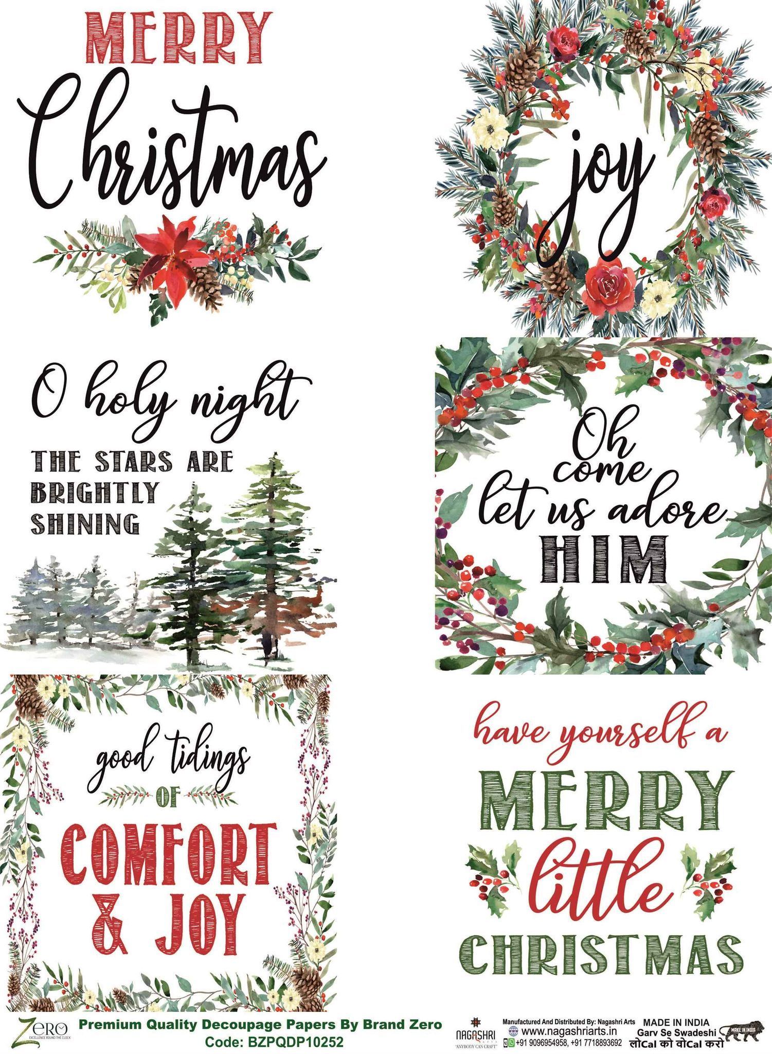 Brand Zero Premium Quality Decoupage Paper Pack of Two - Design Code: BZPQDP10252