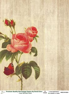 Brand Zero Premium Quality Decoupage Paper Pack of Two - Design Code: BZPQDP10032