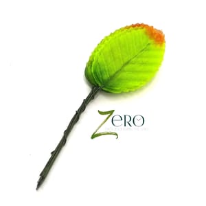 Bunch of 10 Pcs Hand Made Fabric Leaves - Multi Color