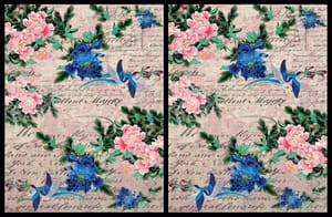 Brand Zero Luxury Speciality Decoupage Paper - Blue Bird