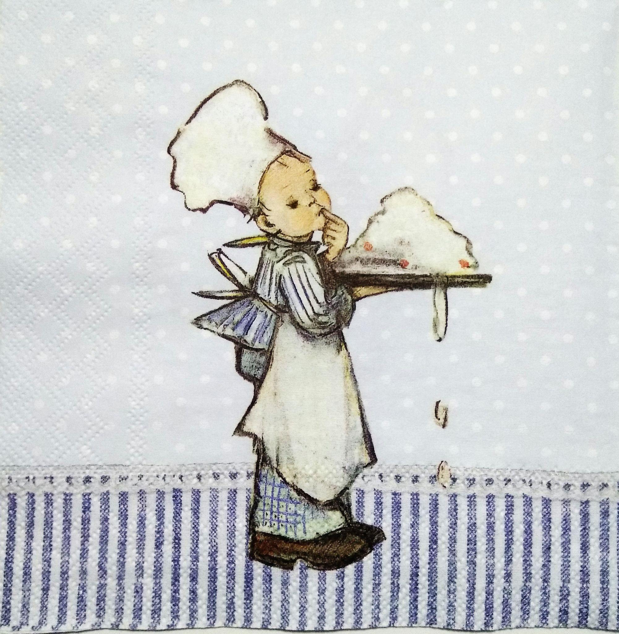 Decoupage Napkin / Tissue papers - 33cm by 33cm - chef 2