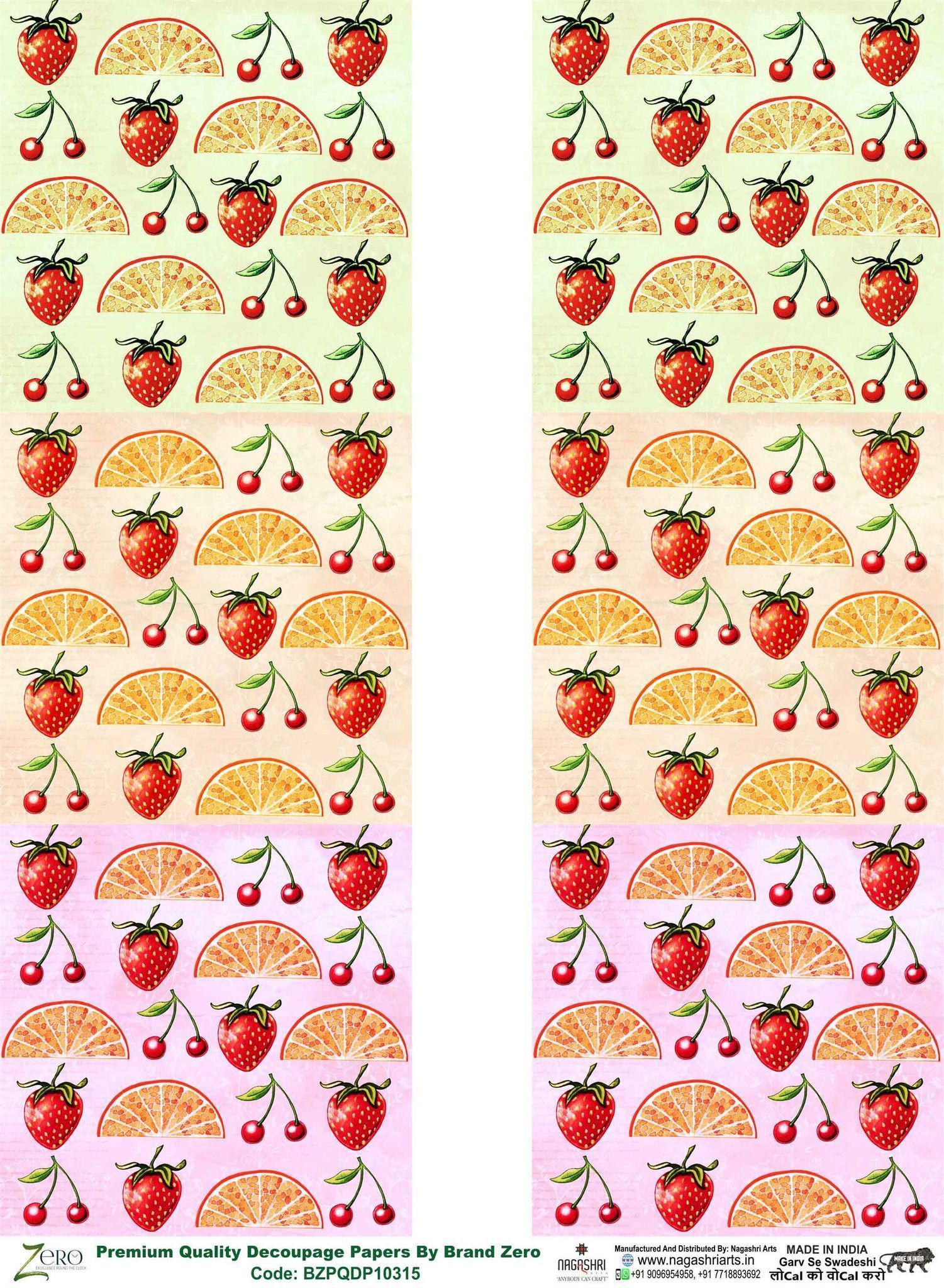 Brand Zero Premium Quality Decoupage Paper Pack of Two - Design Code: BZPQDP10315