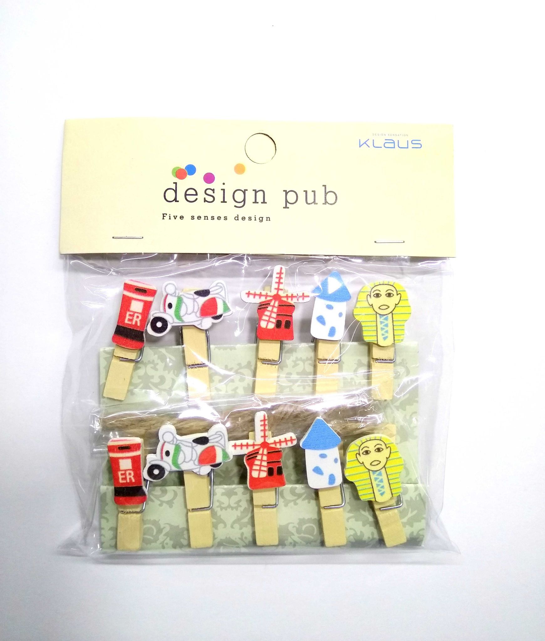 Wooden Photo Clips - Scooter - 10 Pcs Set