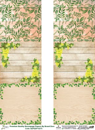 Brand Zero Premium Quality Decoupage Paper Pack of Two - Design Code: BZPQDP10275