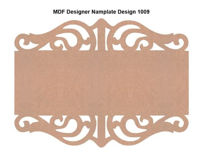 Brand Zero MDF Designer Name Plate Base - Design 1009 - Select Your Preference Of Size & Thickness